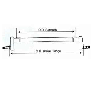 8000 LB #13 Torflex Axle Beam, Flanged / D13TA80B