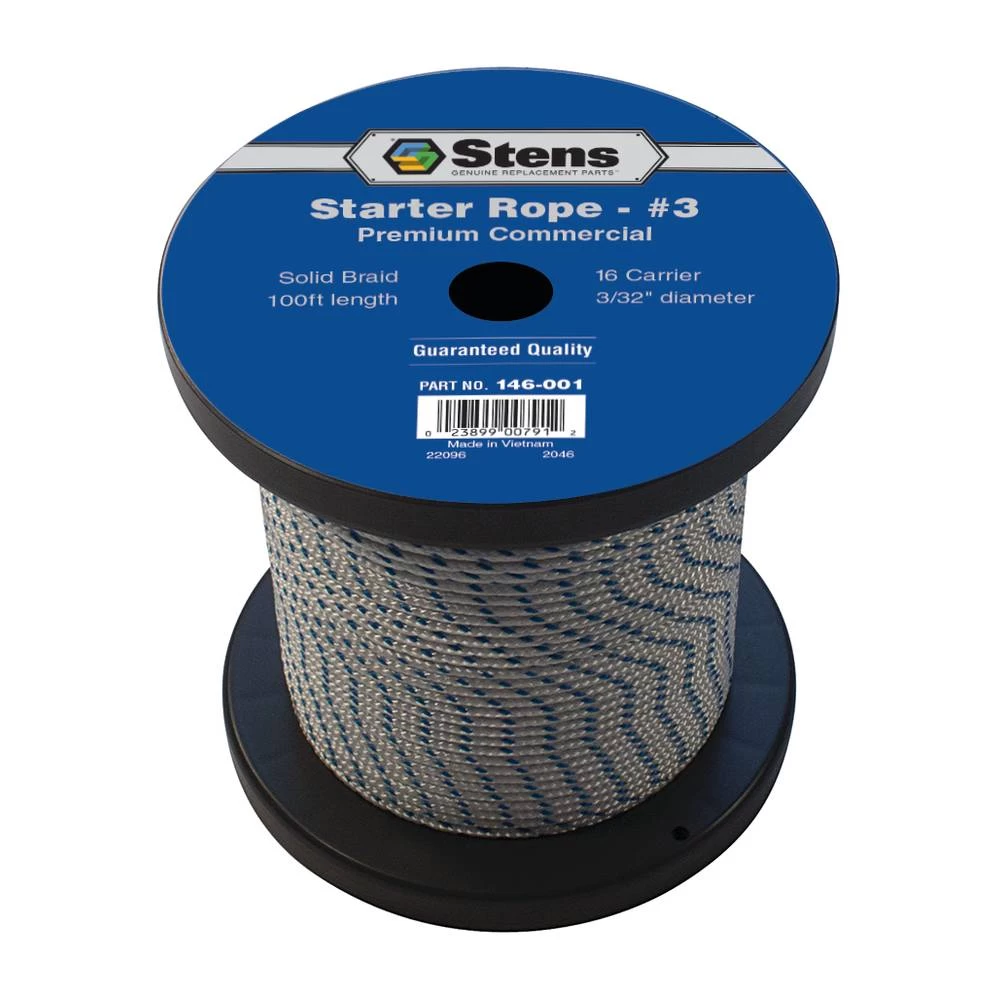 Stens 100' Solid Braid Starter Rope #3 Solid Braid / 146-001