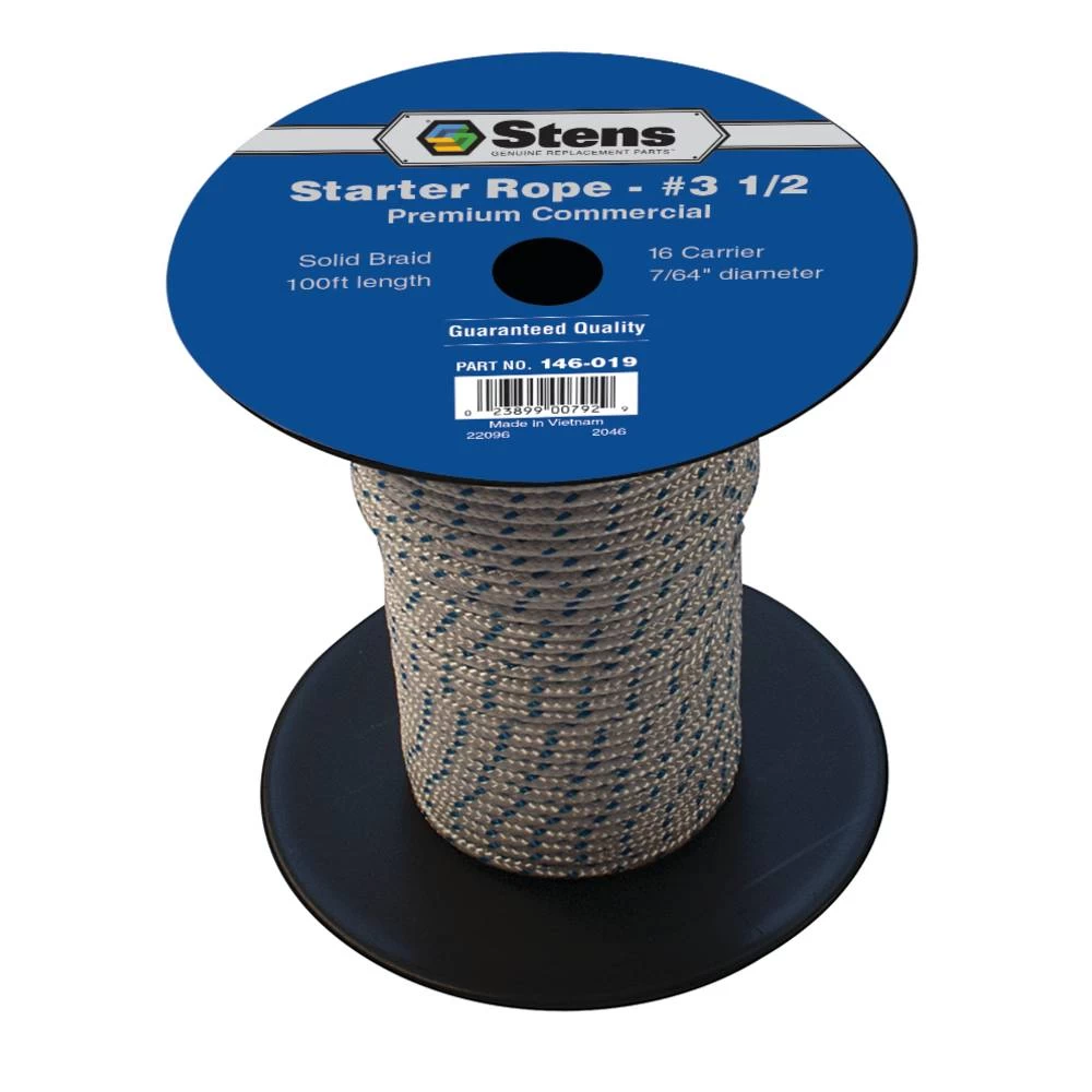 Stens 100' Solid Braid Starter Rope #3-1/2 Solid Braid / 146-019