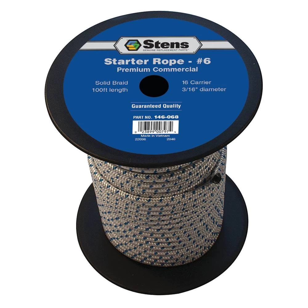 Stens 100' Solid Braid Starter Rope #6 Solid Braid / 146-068