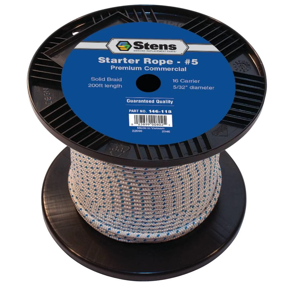 Stens 200' Solid Braid Starter Rope #5 Solid Braid / 146-118