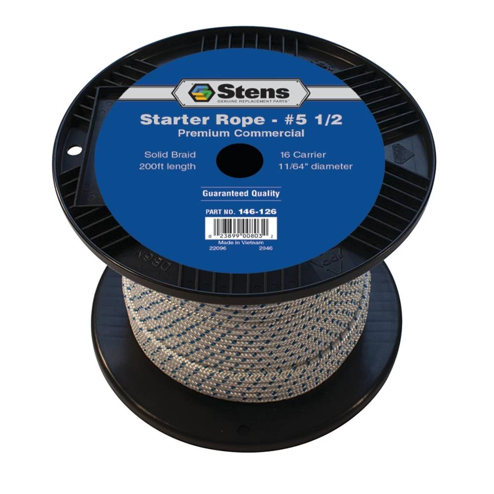 Stens 200' Solid Braid Starter Rope #5-1/2 Solid Braid / 146-126