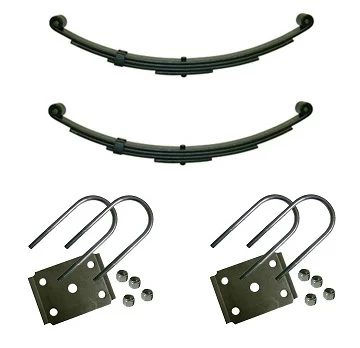 2 x 2400 LB 4L Double Eye Leaf Springs 25-1/4"L w.U-Bolt Kit / 2-PR4-AH