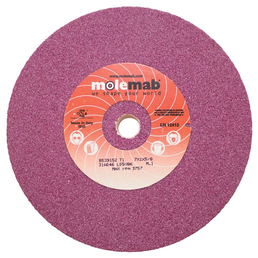 Molemab Grinding Wheel 7" x 1" x 5/8" 46 grit Ruby / 750-011