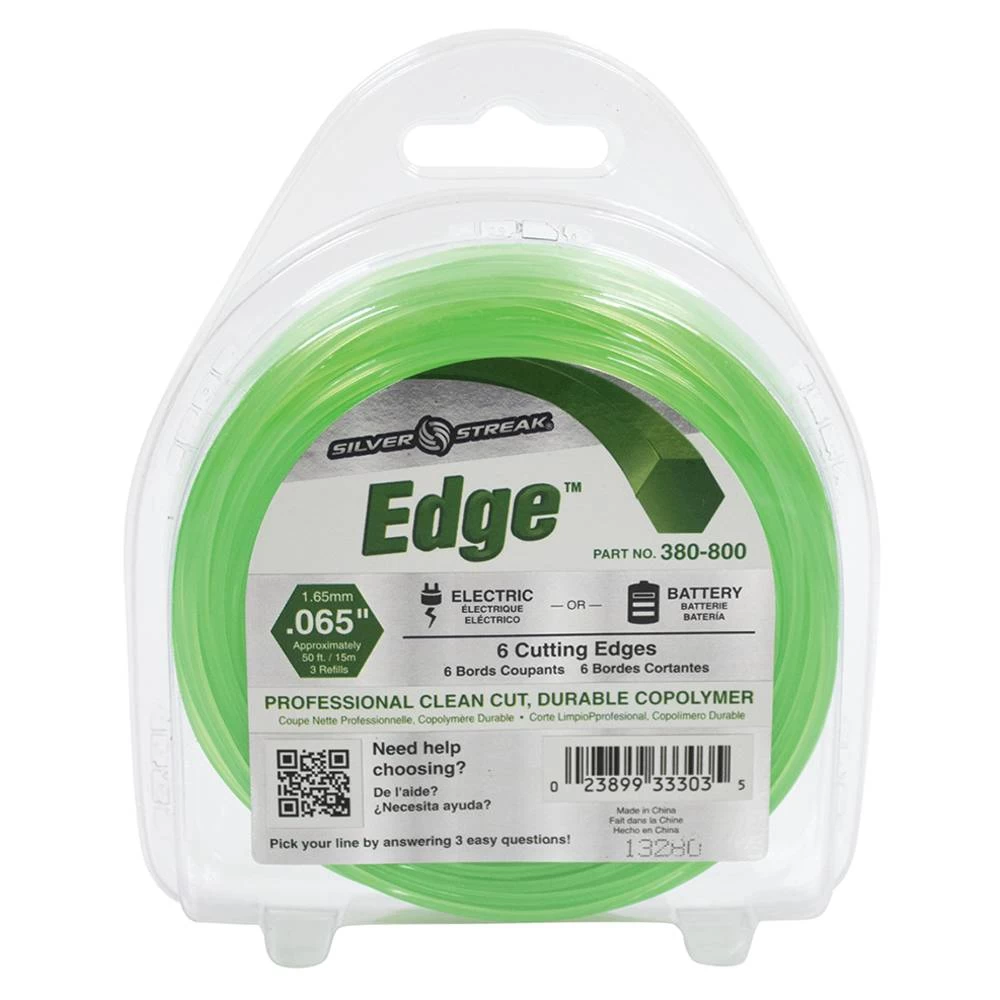 Silver Streak Edge Trimmer Line .065 50' Clam Shell / 380-800