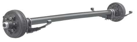 2 x Dexter 6000 Lb Straight Axles Complete Kit 6 on 5.5", Electric / 60655E-ST-EZ-KIT