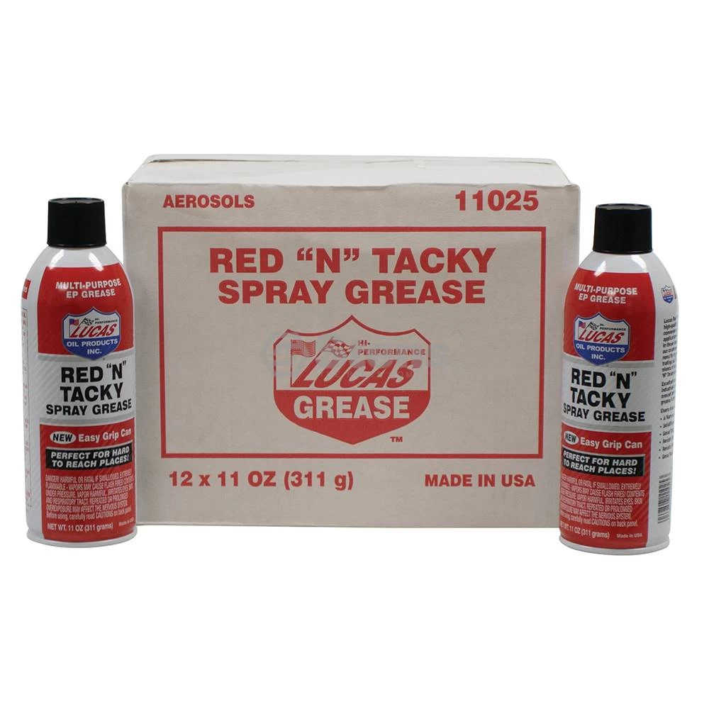Lucas Oil Red "N" Tacky Aerosol Spray for Twelve 11 oz. cans / 051-500