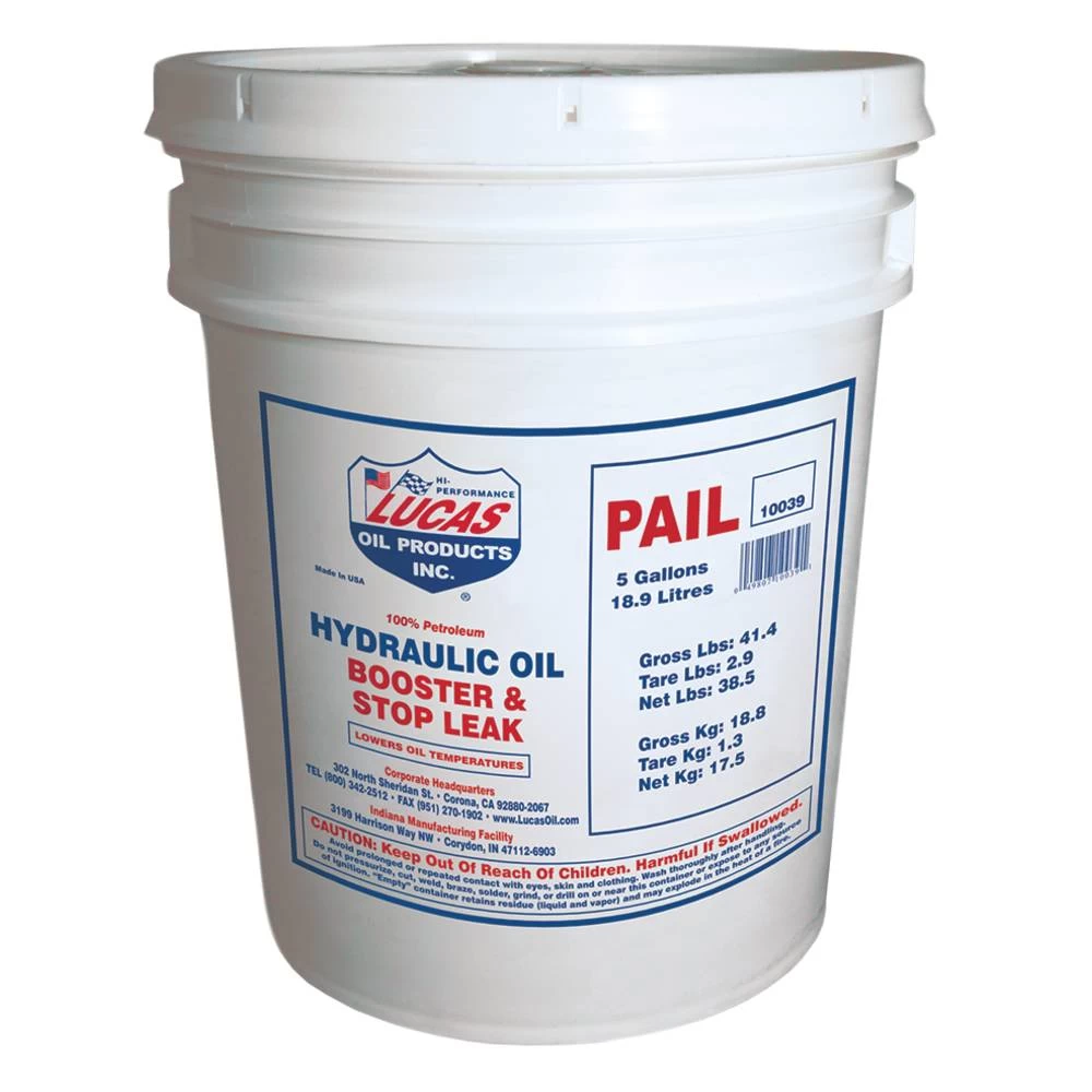 Lucas Oil Hyd Oil Booster and Stop Leak for 5 gallon pail / 051-655