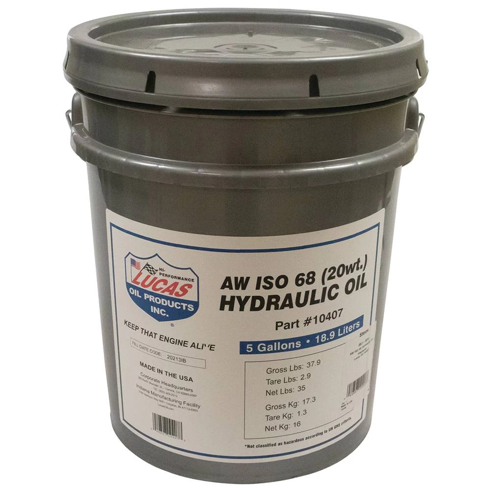 Lucas Oil AW ISO 68 Hydraulic Oil 5 gallon pail / 051-824
