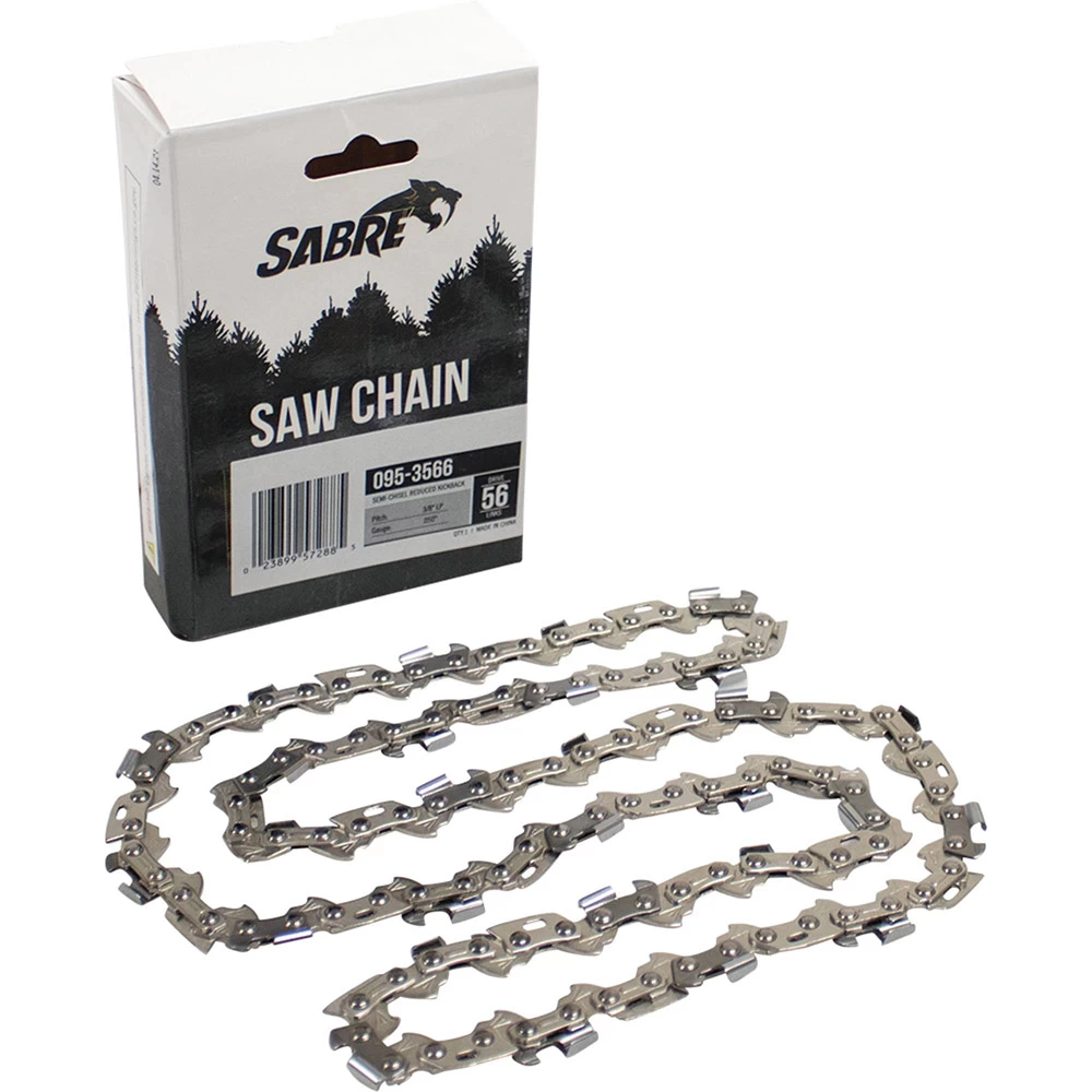 Chain Pre-Cut Loop 56 DL, 3/8" LP, .050" Gauge, Semi-Chisel Reduced Kickback / 095-3566