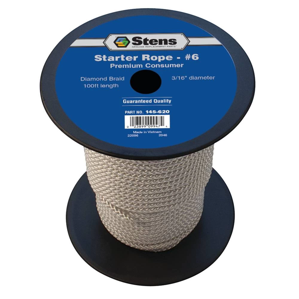 Stens 100' Diamond Braid Starter Rope #6 Diamond / 145-620