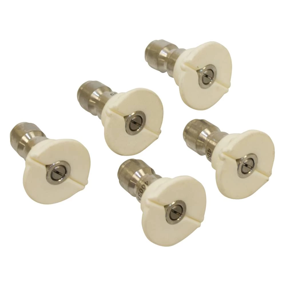 Pressure Washer Nozzle Shop Pack 40 Degree, Size 5.0, White / 758-988