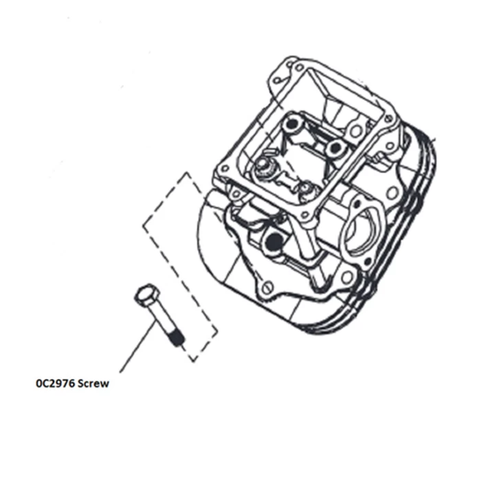Generac 0C2976 OEM SCREW HHFC M8-1.25 X 65 G12.9