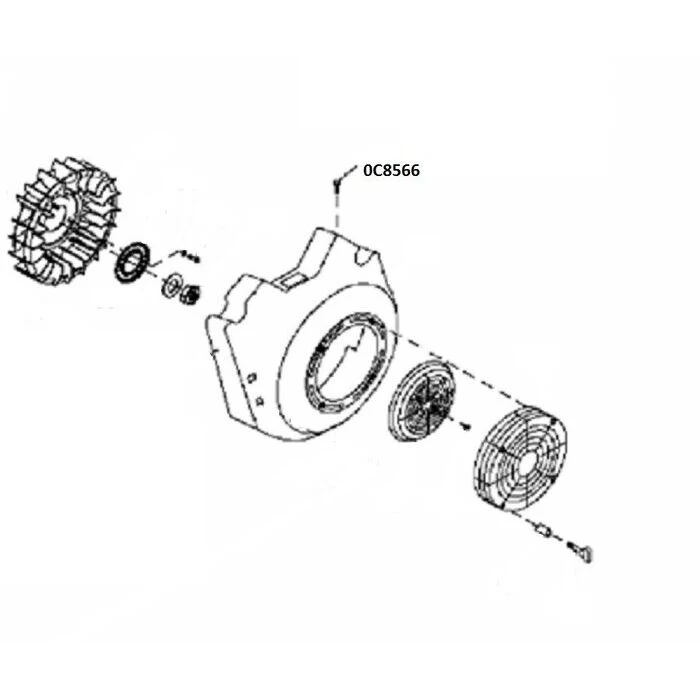 Generac 0C8566 OEM SCREW HHFC M6-1.0 X 20 G8.8