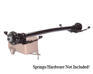 6000 Lb Axle 8 on 6.5" Hydraulic Freebacking Straight w.EZ Lube / D60865HFB-ST-ZL