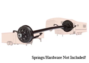 7200 lb Axle 8 on 6.5" Electric 4" Drop w.Oil Bath, 9/16" Stud