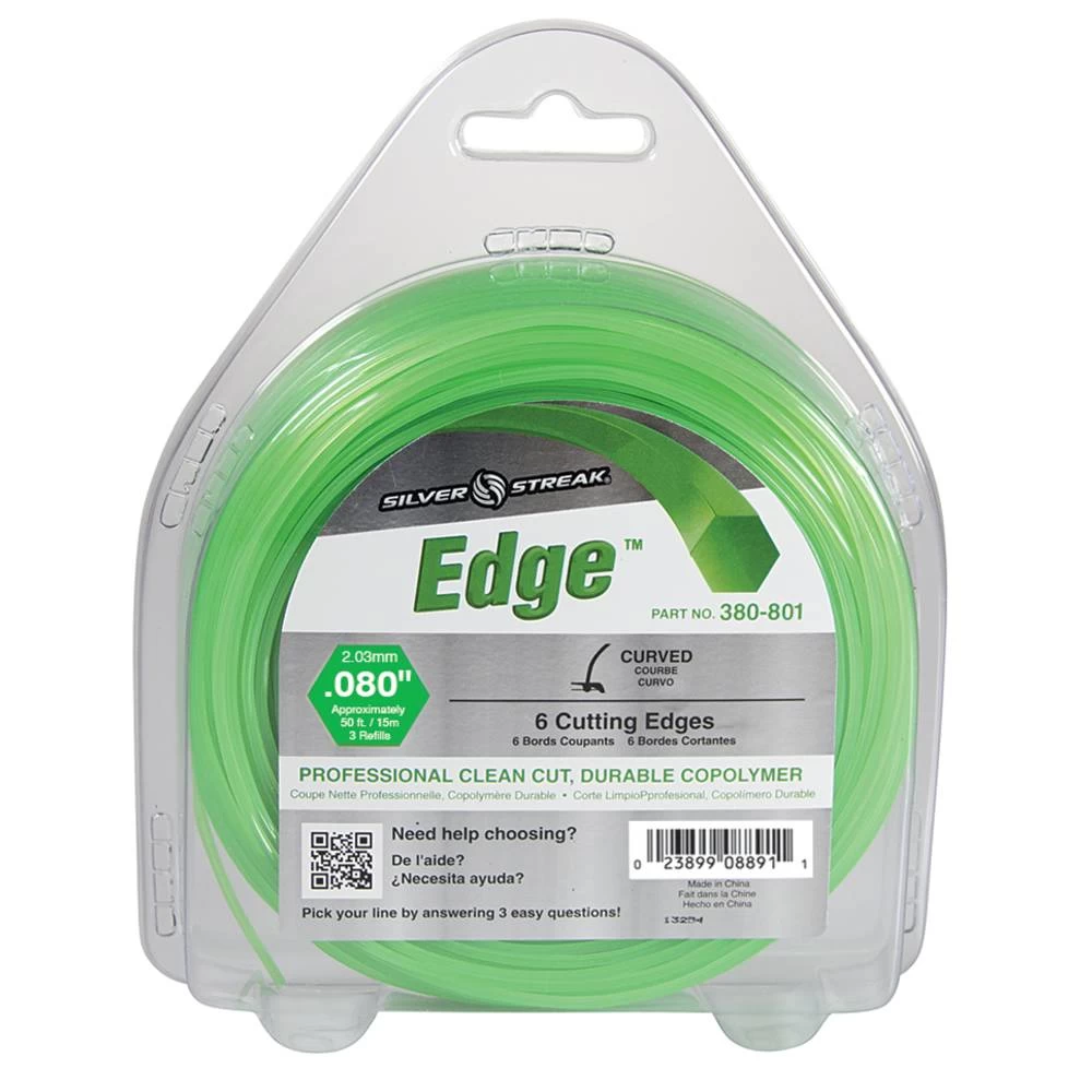 Silver Streak Edge Trimmer Line .080 50' Clam Shell / 380-801