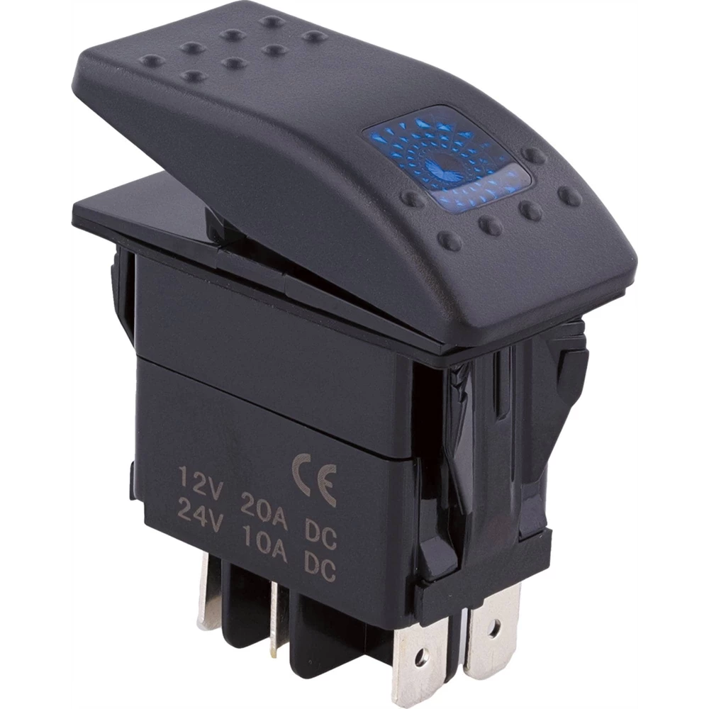 Tiger Lights Blue LED Rocker Switch / TLSW2-B