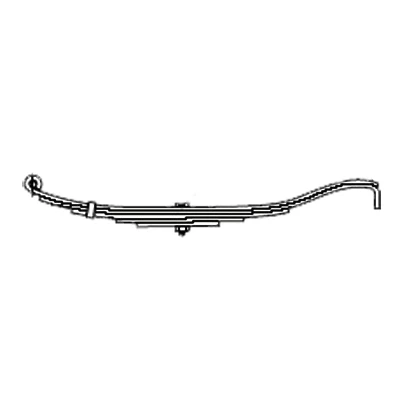 2 x 1000 LB, 2L Slipper Leaf Springs 27-3/8"L w.U-Bolt Kit